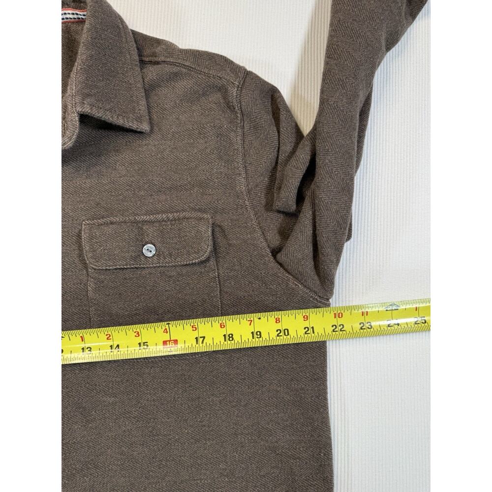 The Normal Brand Button Down Shirt Mens Large Brown Herringbone Workwear - Picture 4 of 7